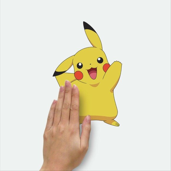 Pokemon Pikachu Stickers, Set of 8, Wall Decals, Reusable, Peel & Stick Wall Art - Picture 3 of 4